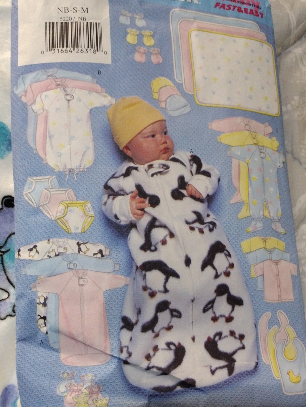 Butterick 5220 Baby Pattern With Unfinished Sleep Sack